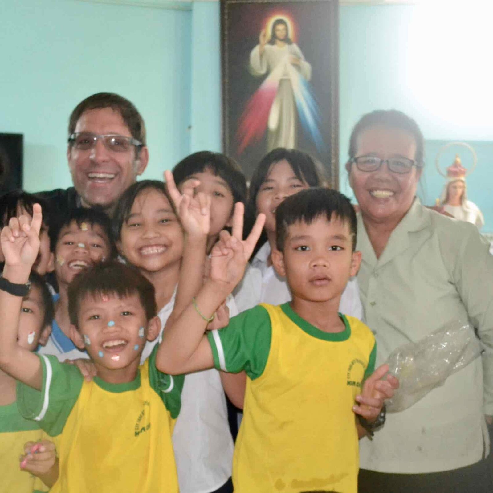 Children at the Center for Innocent Children during a 2018 visit
